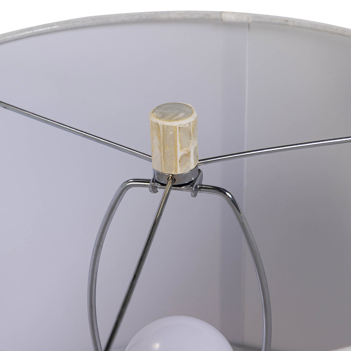 Lassy Pink Ribbon Capiz Shell Table Lamp - View 7