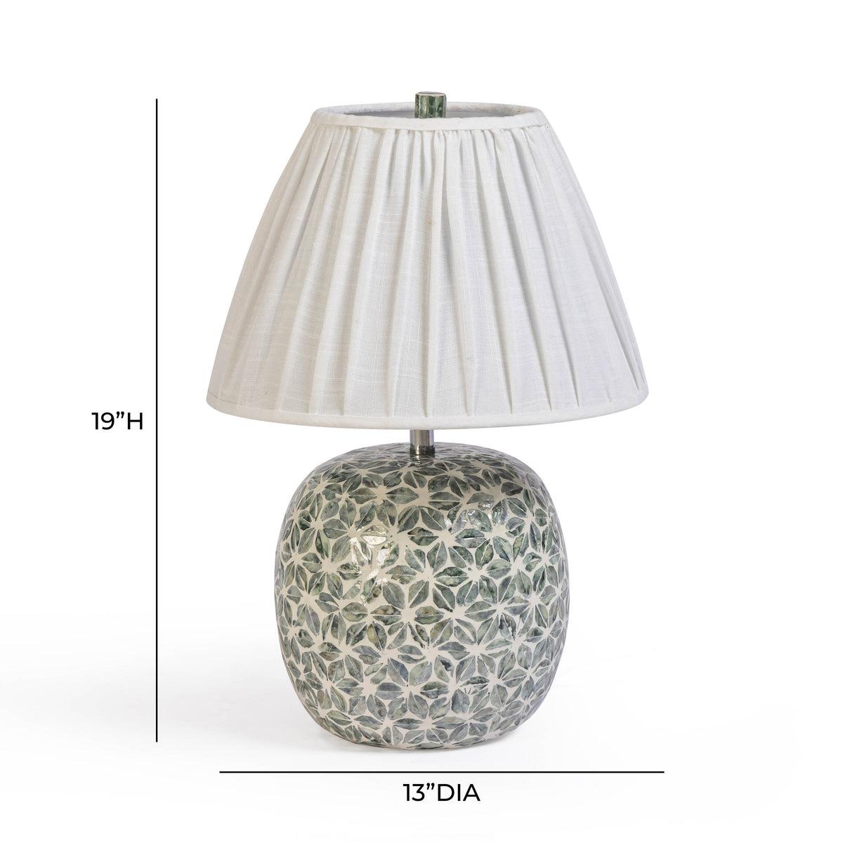 Yaya Green Capiz Shell Table Lamp - View 7