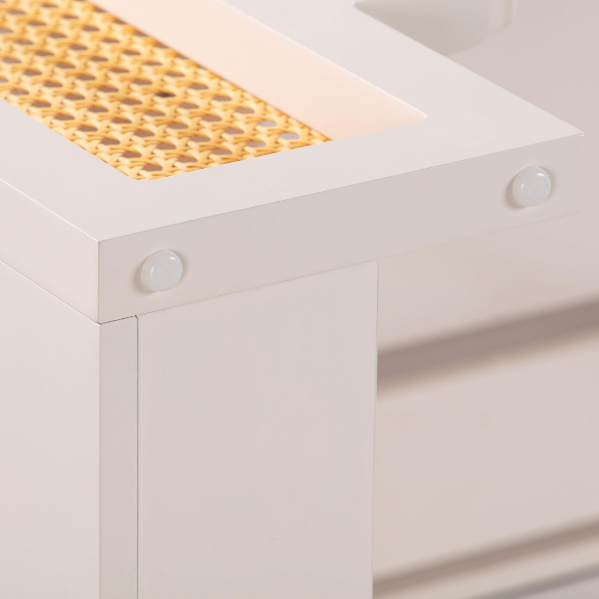 Suzie 62" Rattan Executive Desk With Drawer