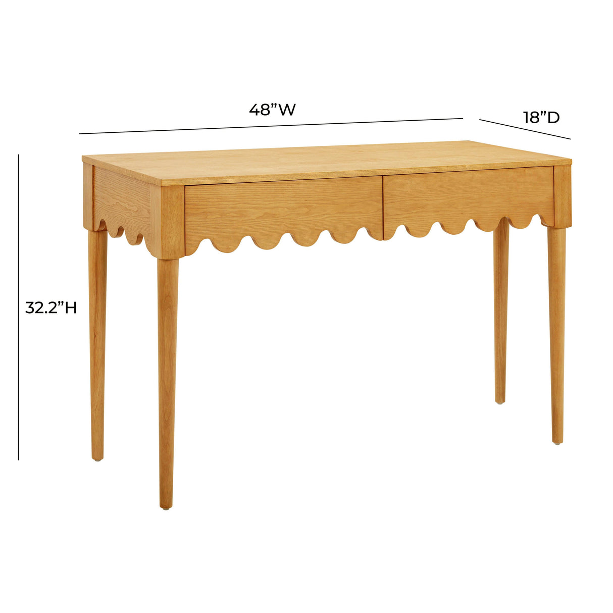 Oodle 48" Natural Ash 2-Drawer Desk