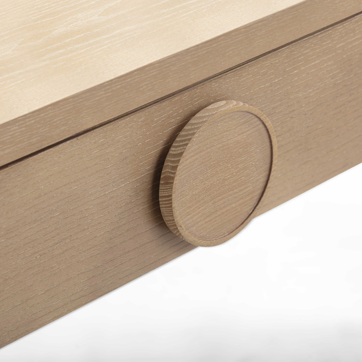 Moonrise 48 Natural Ash 2-Drawer Vanity Desk with Mirror