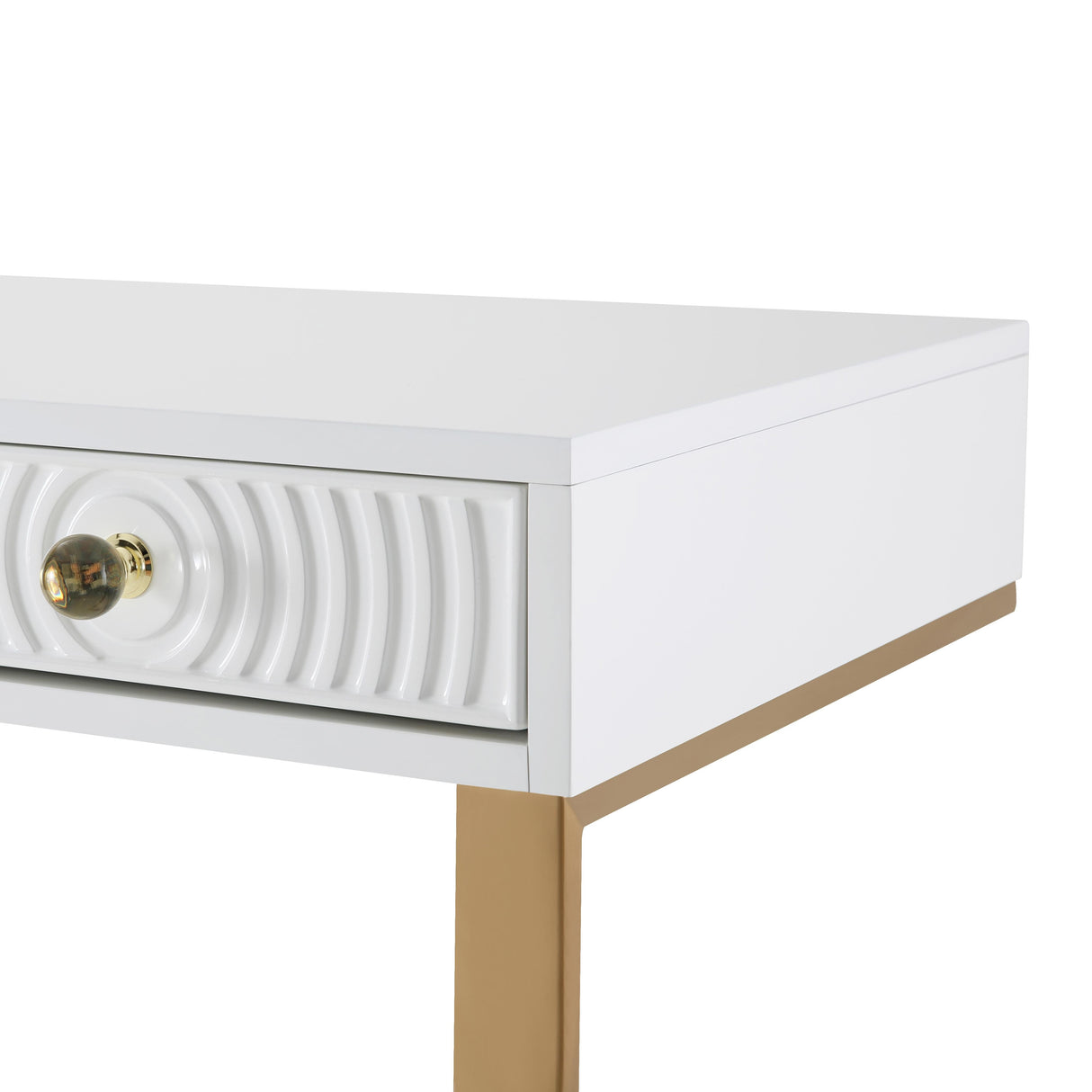 Janie 52" Lacquer 3-Drawer Desk