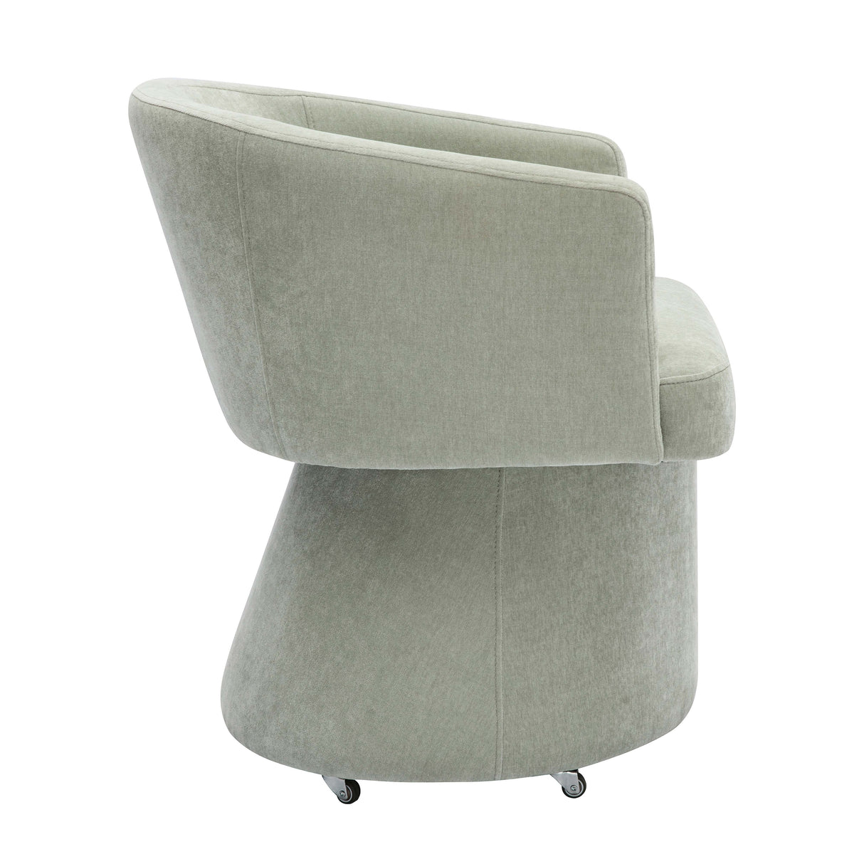 Kristen Upcycled Chenille Rolling Desk Chair