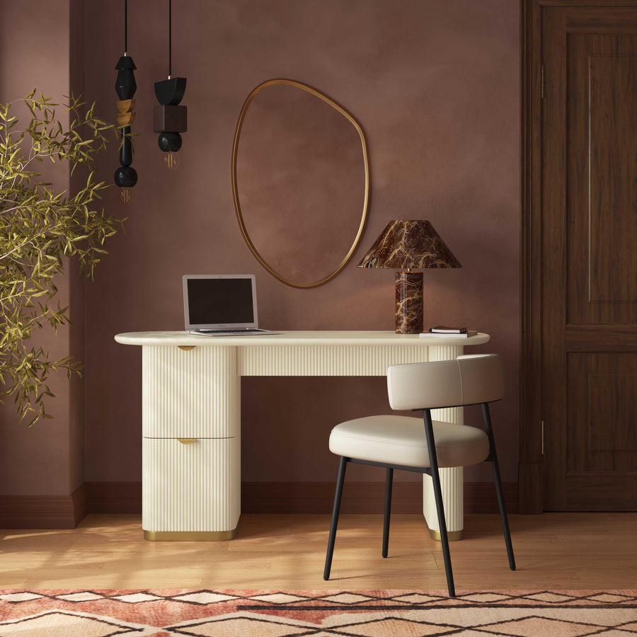 Francesca 58" 3-Drawer Desk