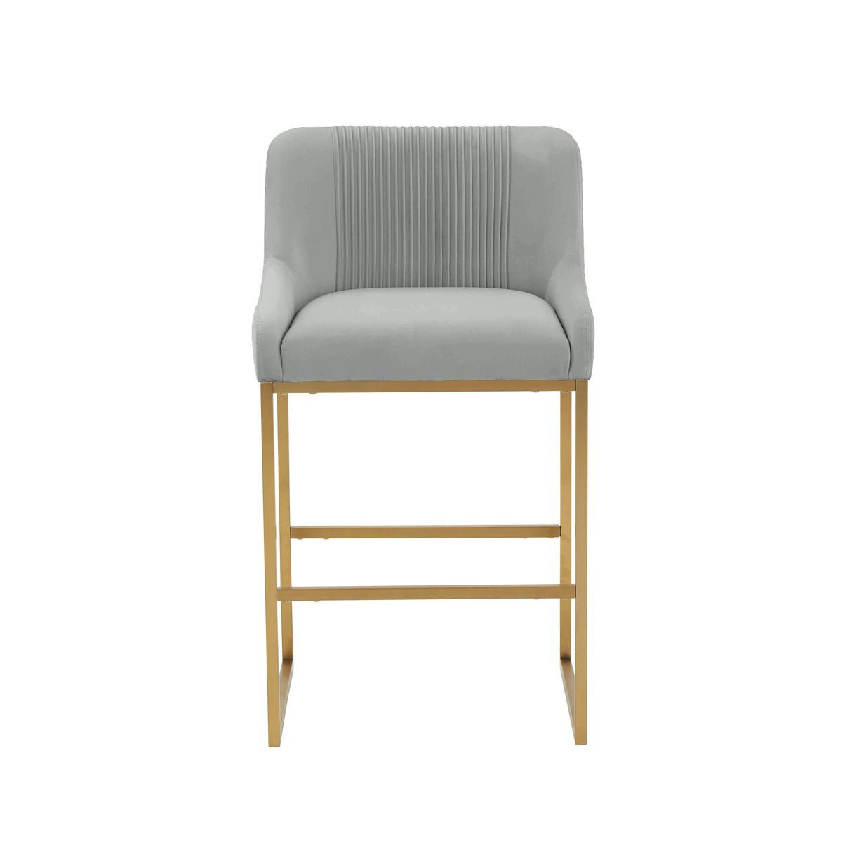 Lisa Pleated Velvet Counter Stool