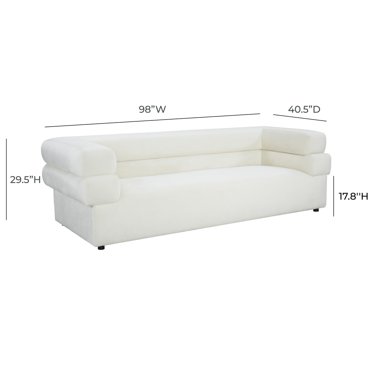 Elsa 98" Upholstered Sofa