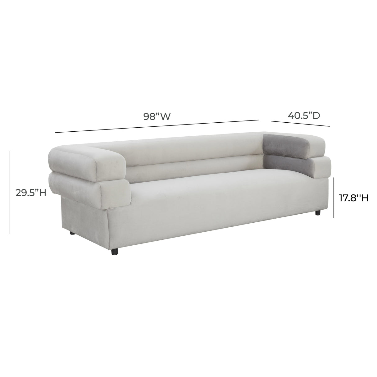 Elsa 98" Upholstered Sofa