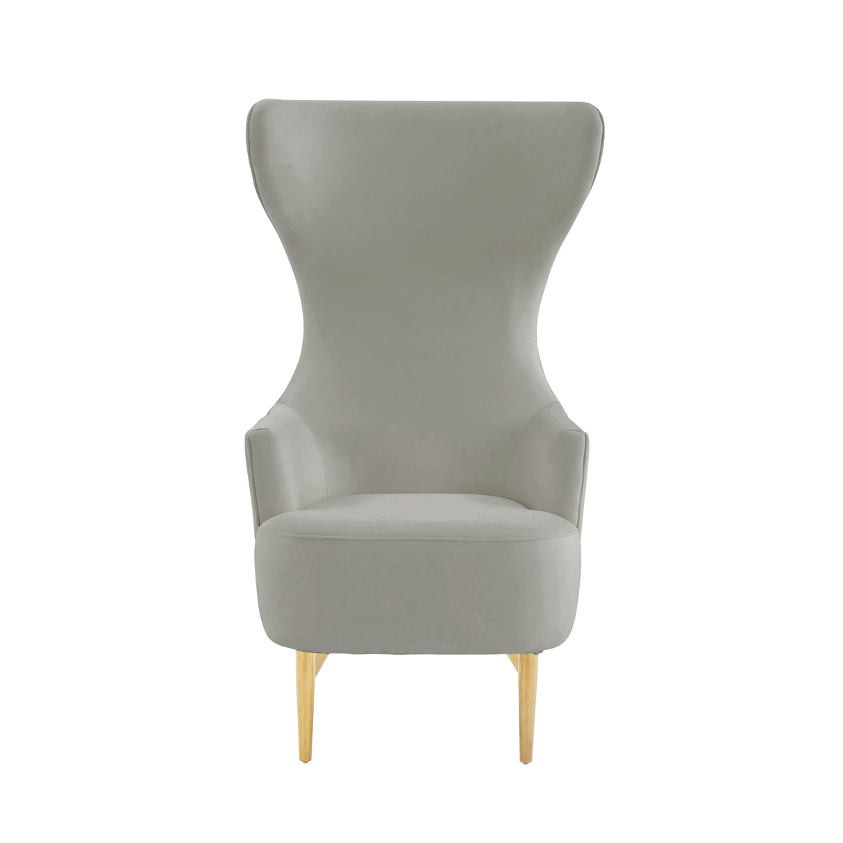 Julia Velvet Channel Tufted Wingback Chair