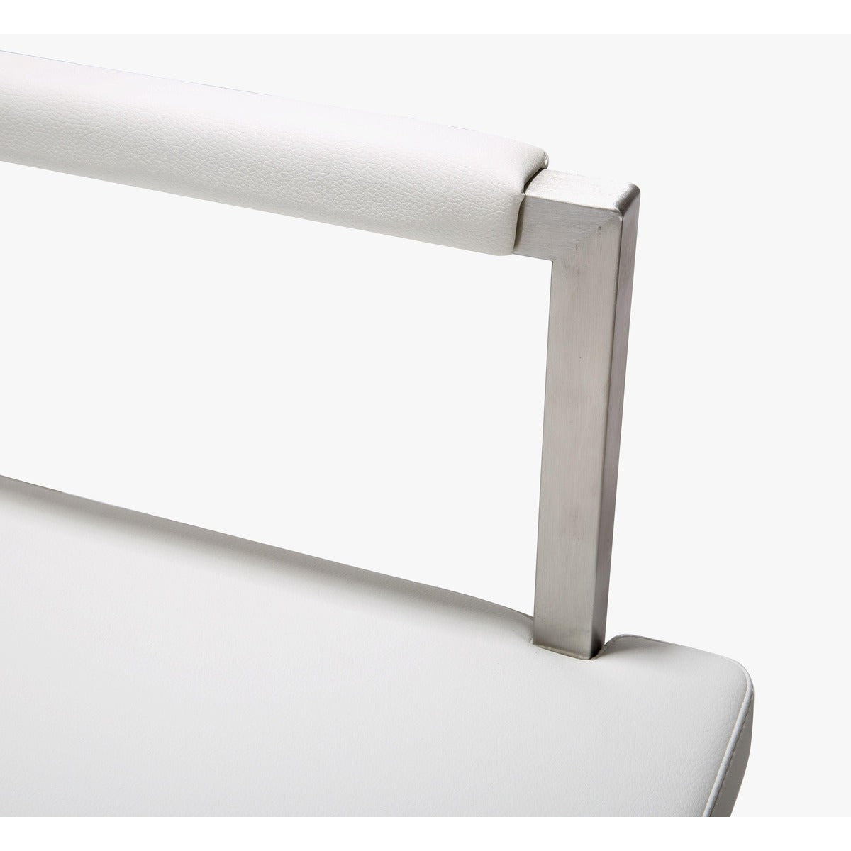 Director Performance Vegan Leather Stool with Silver Base