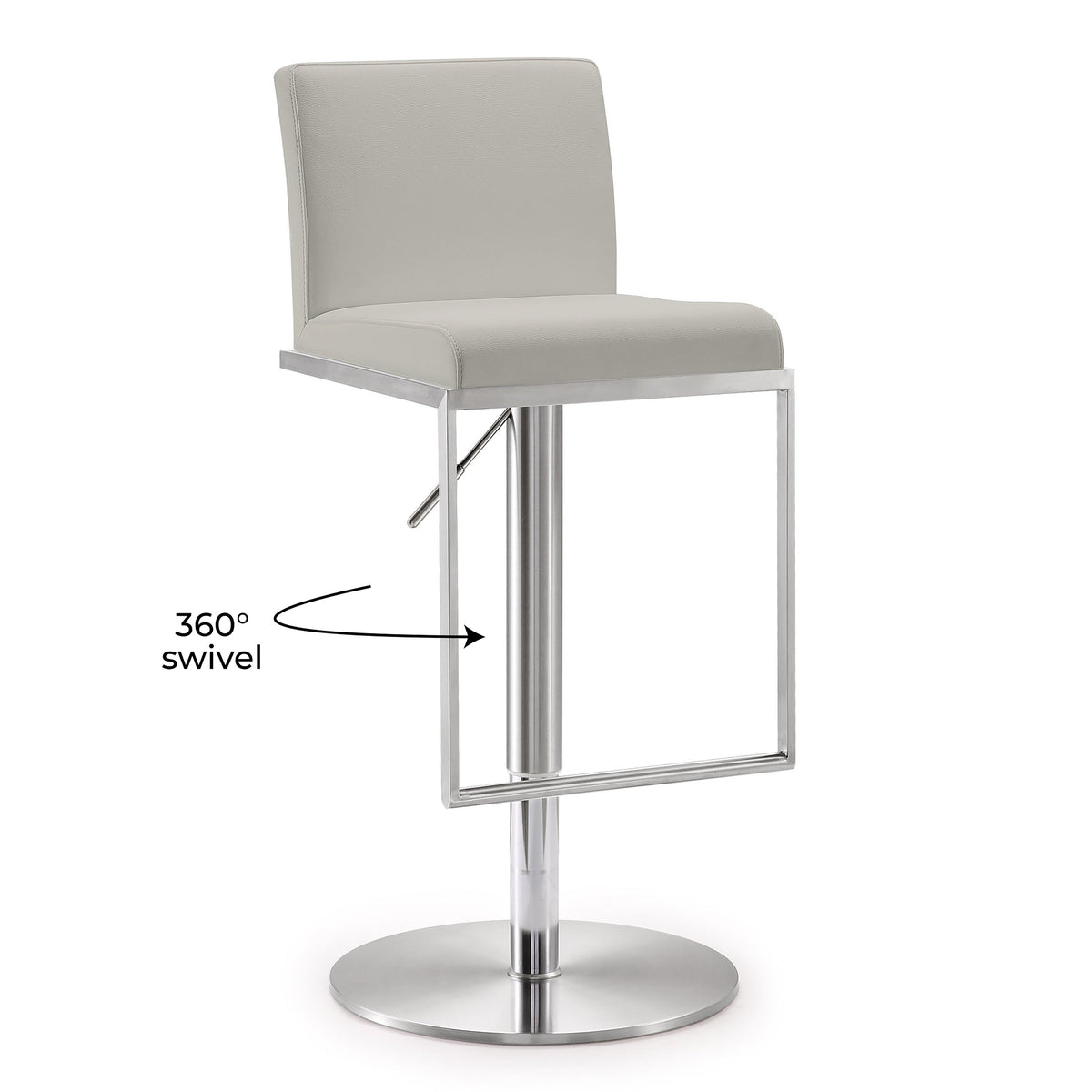 Amalfi Performance Vegan Leather Adjustable Stool - View 8