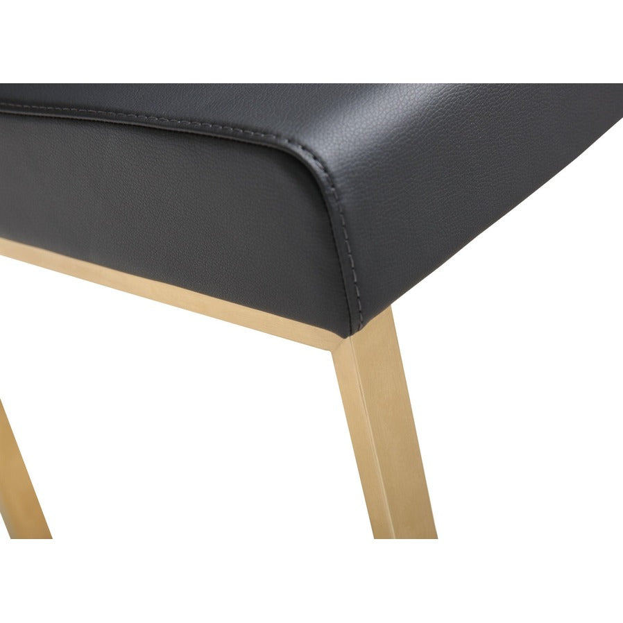 Denmark Performance Vegan Leather Stool with Gold Base - Set of 2