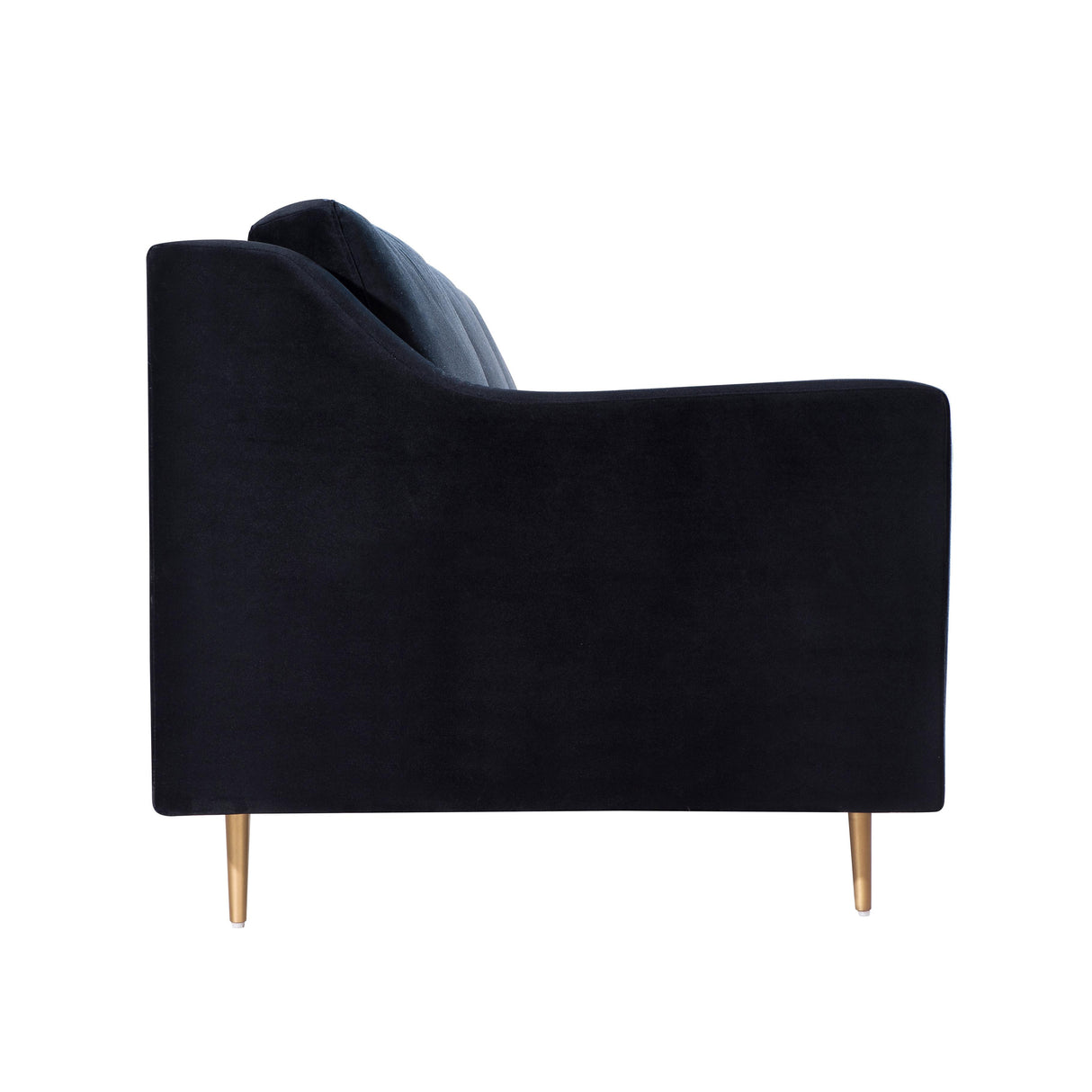 Milan 90.5" Black Velvet Sofa