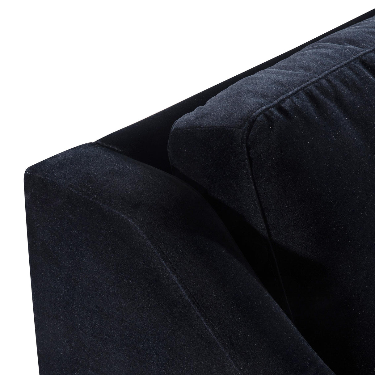 Milan 90.5" Black Velvet Sofa
