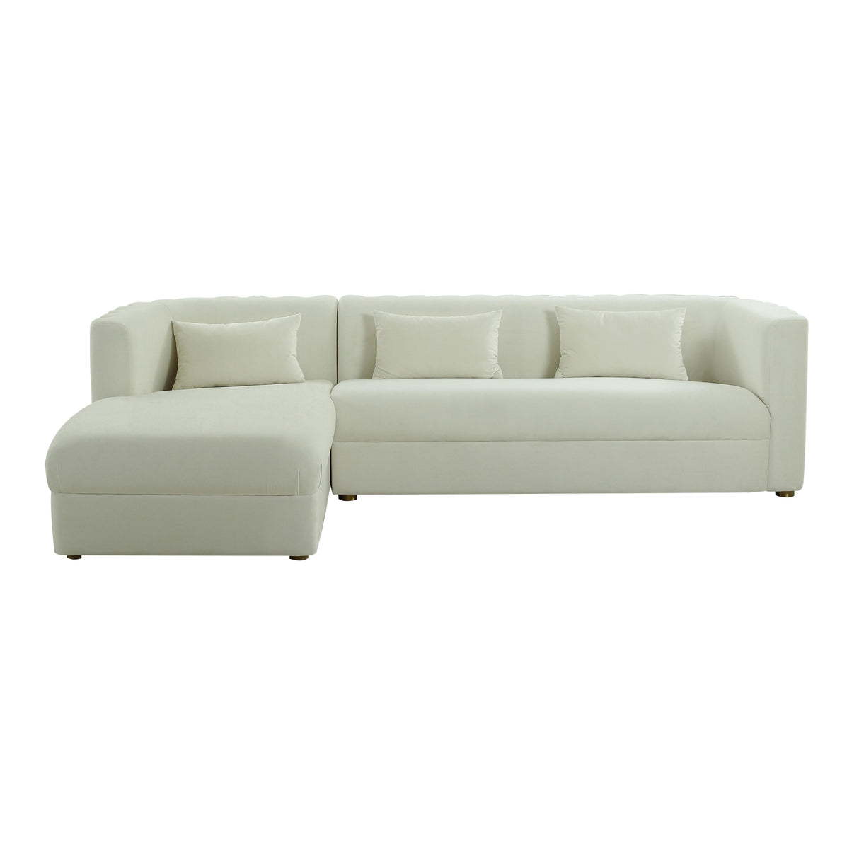 Callie 2-Piece Velvet L-Shaped Sectional