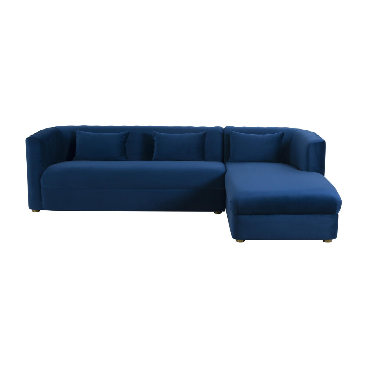 Callie 2-Piece Velvet L-Shaped Sectional