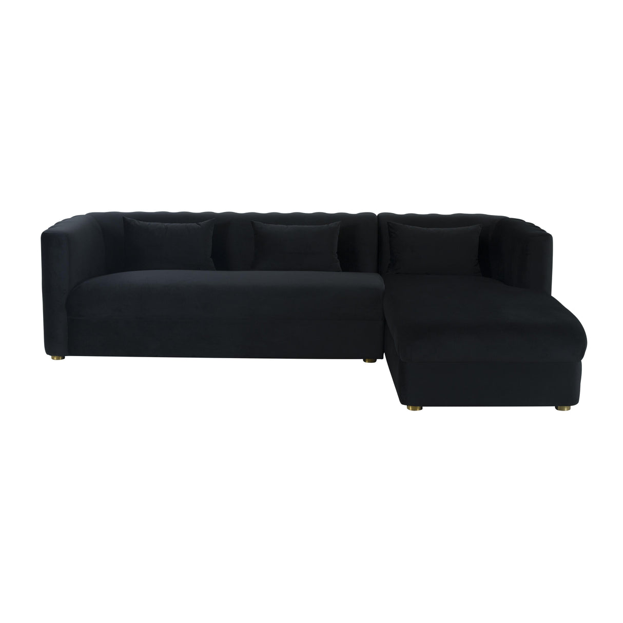 Callie 2-Piece Velvet L-Shaped Sectional