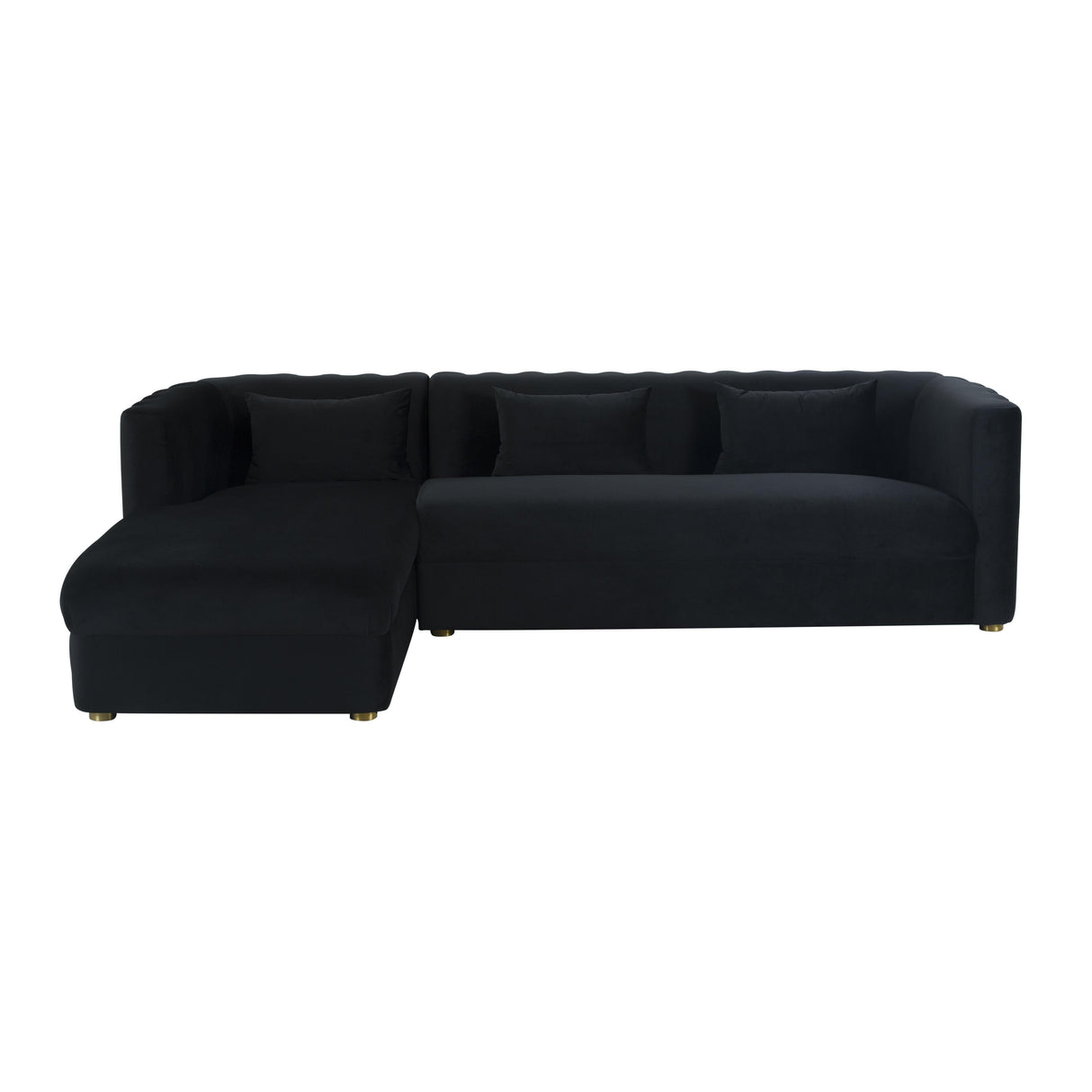 Callie 2-Piece Velvet L-Shaped Sectional