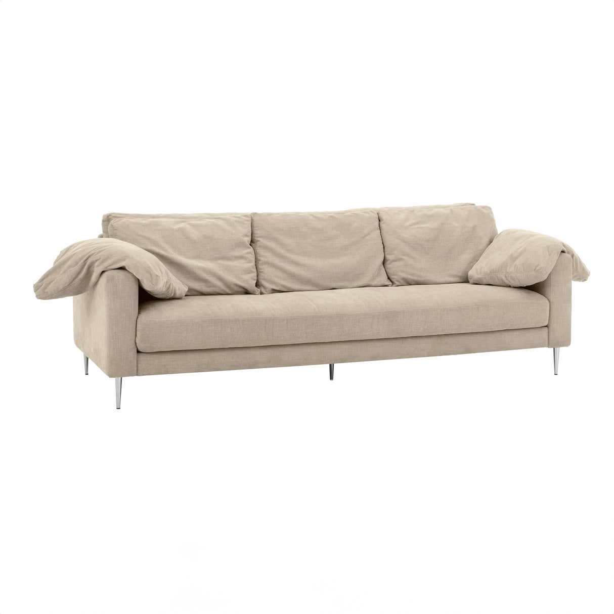 Vari 90" Textured Velvet Lounge Sofa