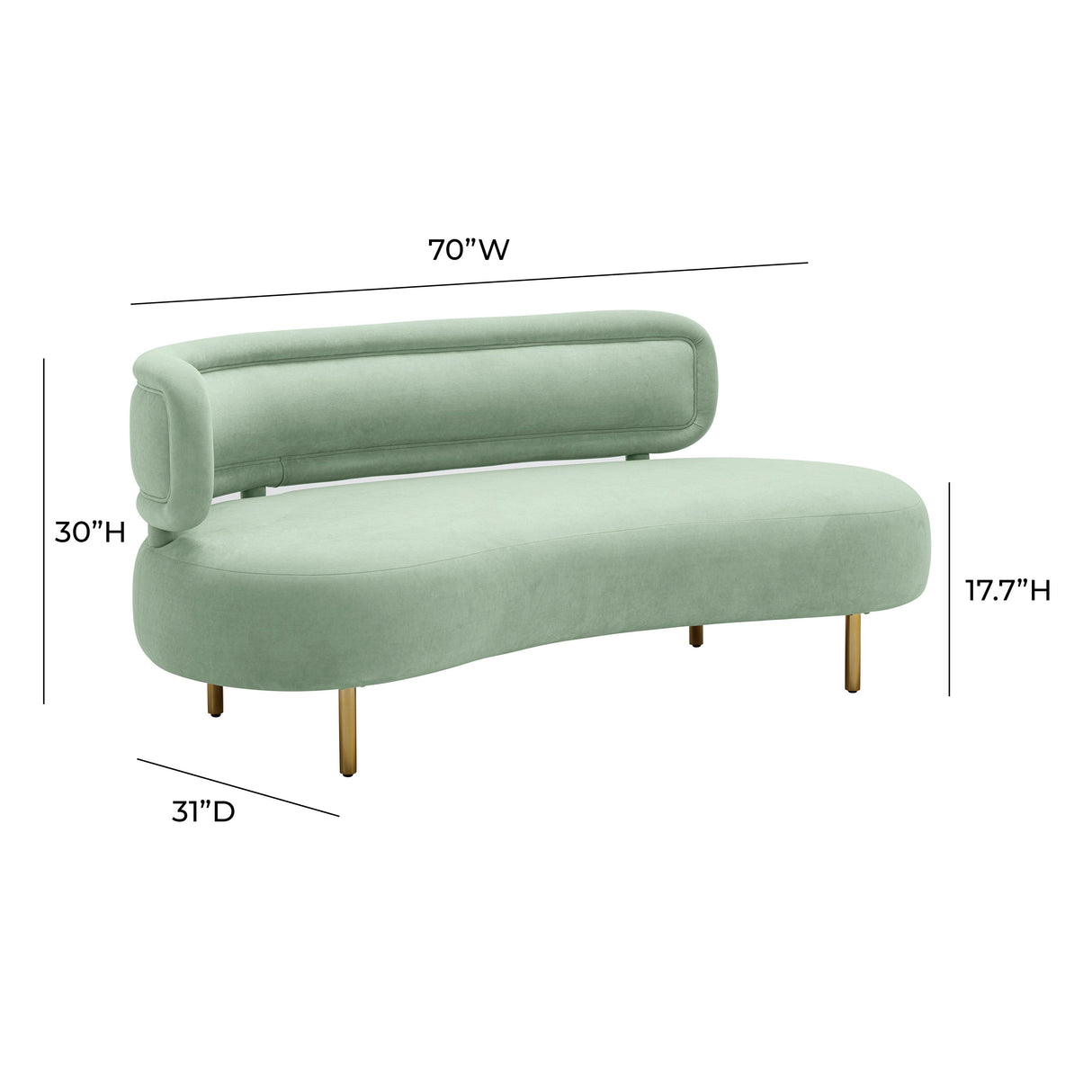 Tischa 70" Upholstered Sofa