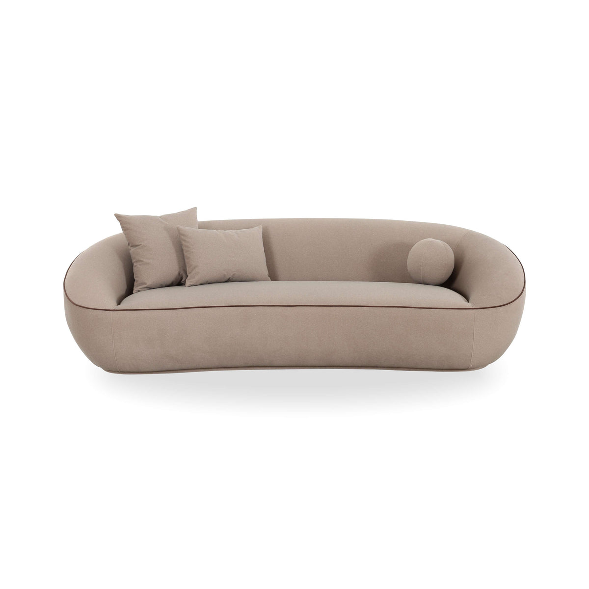 Jenny 98.5" Taupe Performance Faux Mohair Sofa - View 1