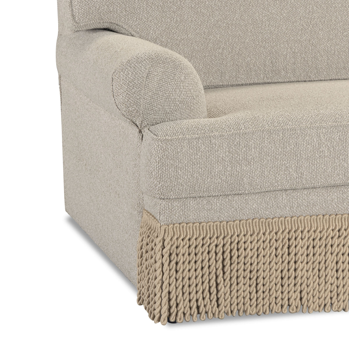 Yvette 3-Piece Warm Grey Performance Boucle L-Sectional - View 4