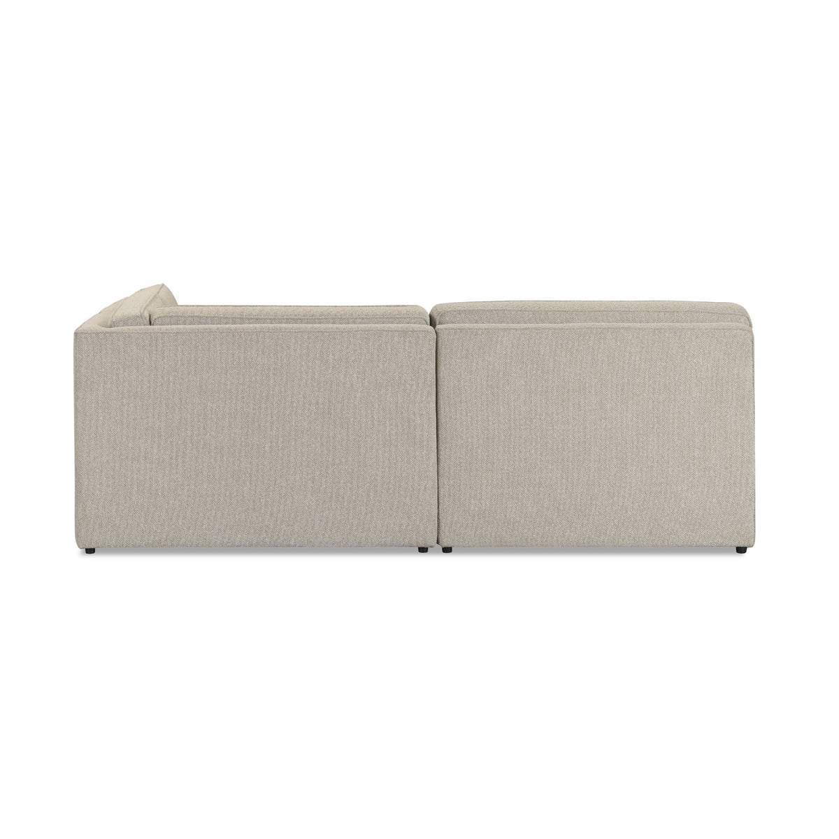 Yvette 3-Piece Warm Grey Performance Boucle L-Sectional - View 5