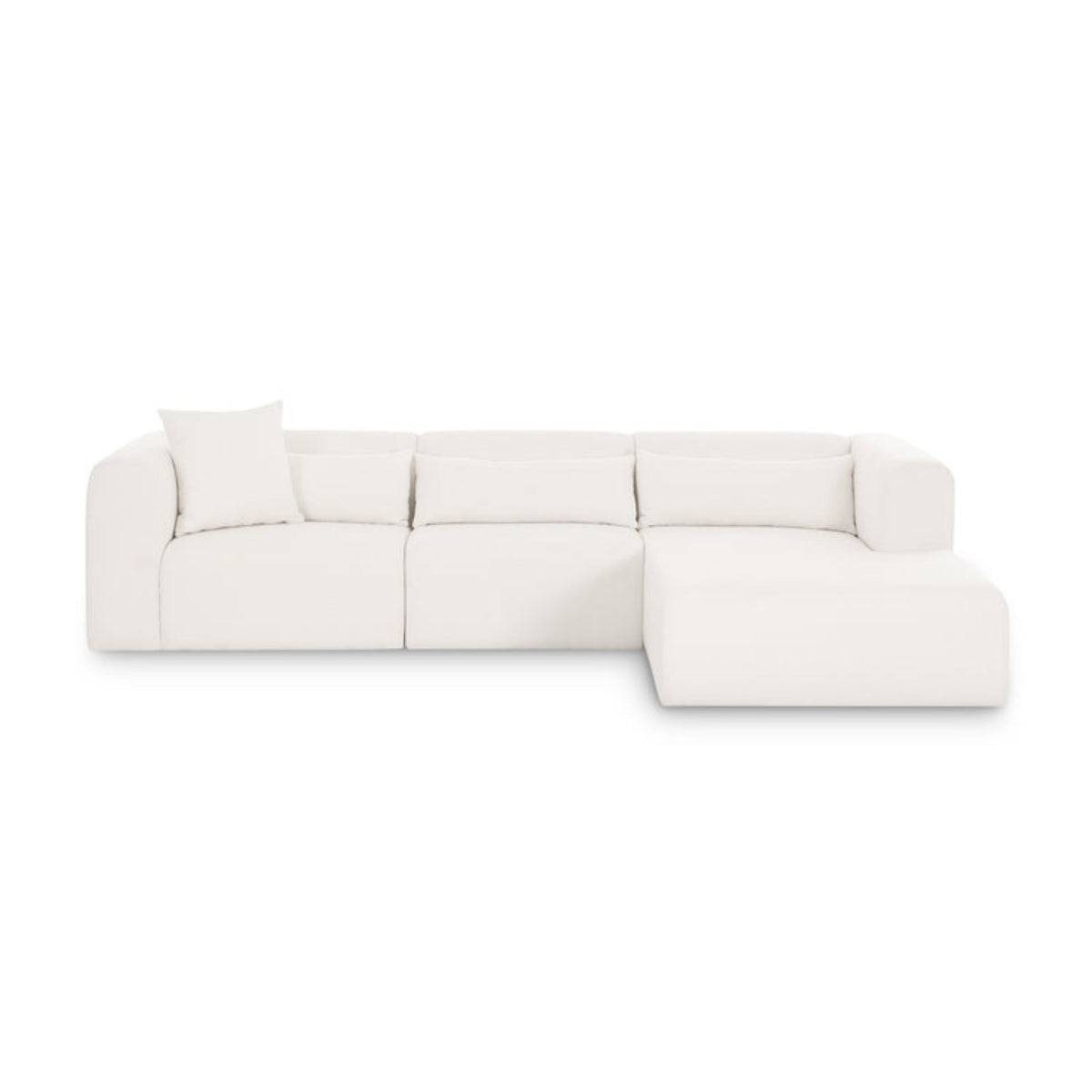 Tarra 3-Piece Cream Performance Chenille Modular Sectional - View 1