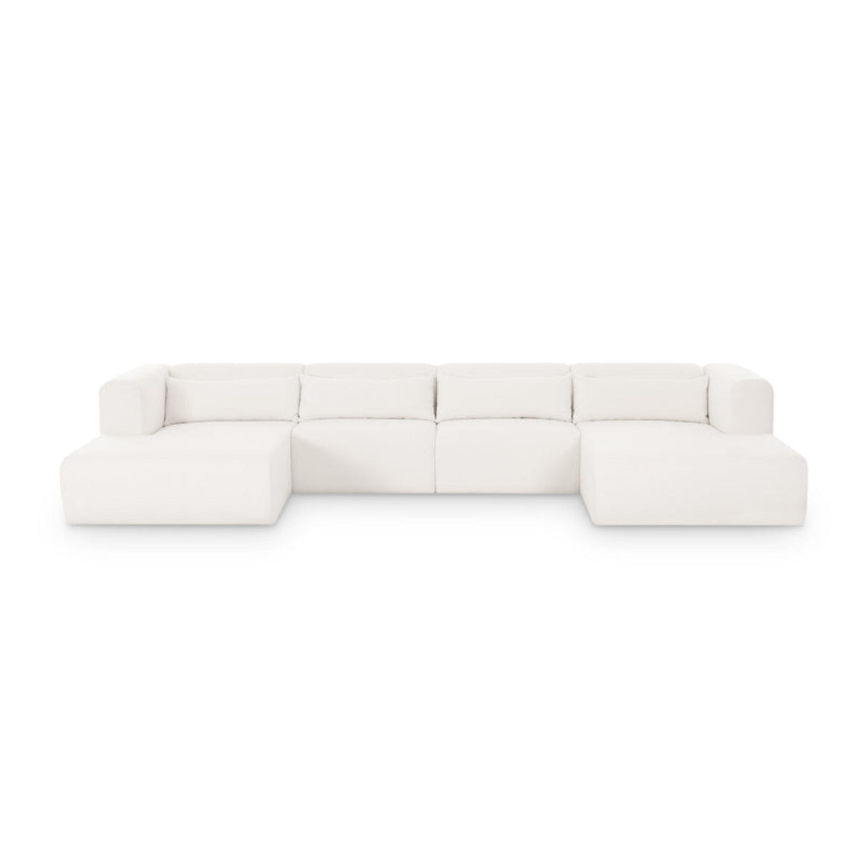 Tarra 4-Piece Cream Performance Chenille Modular U-Sectional - View 1