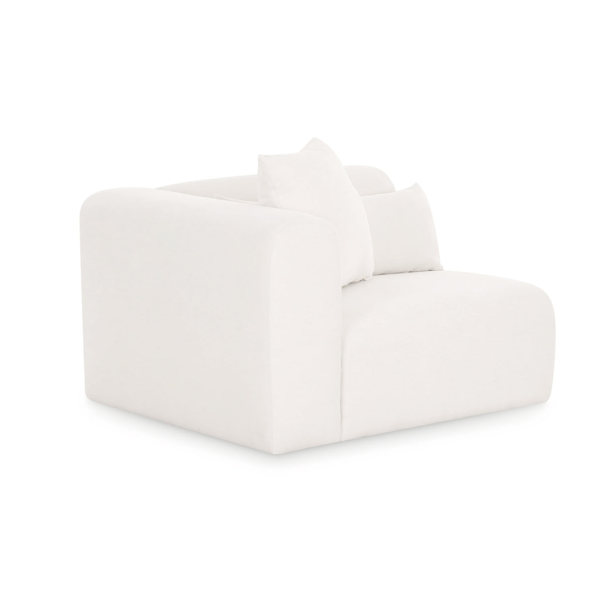 Tarra Cream Performance Chenille Modular Corner Chair - View 6