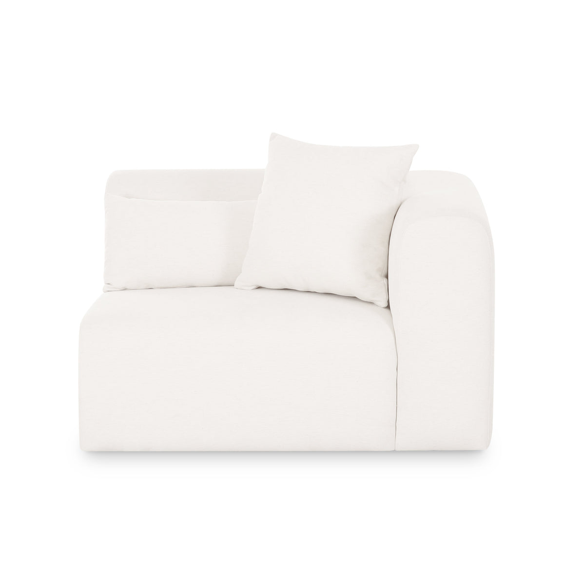 Tarra Cream Performance Chenille Modular Corner Chair - View 3