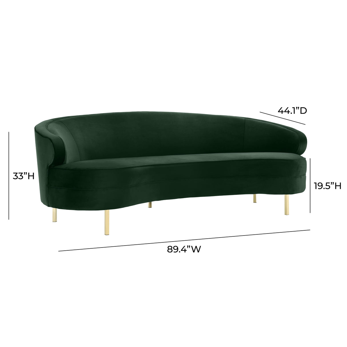 Baila 89" Velvet Sofa