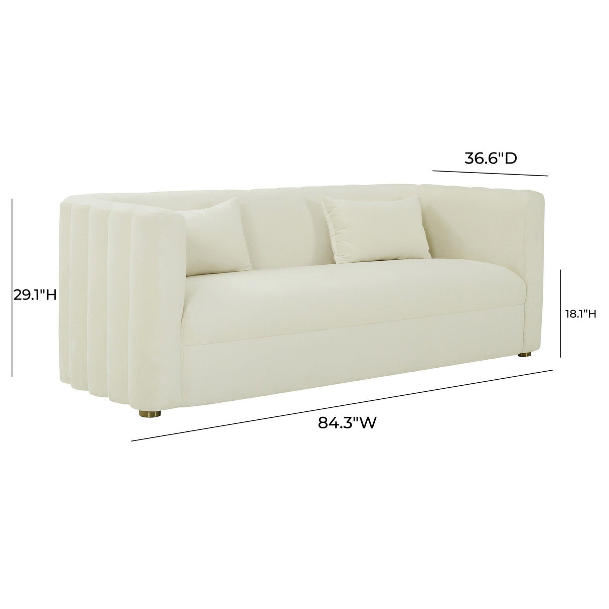 Callie 84" Velvet Sofa