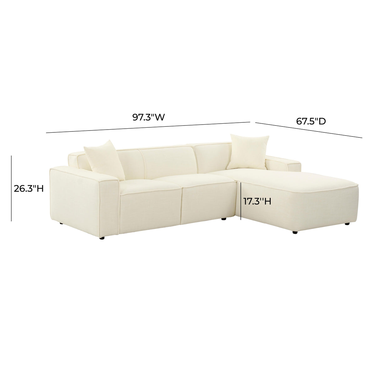 Olafur 2-Piece Upholstered L-Shaped Sectional