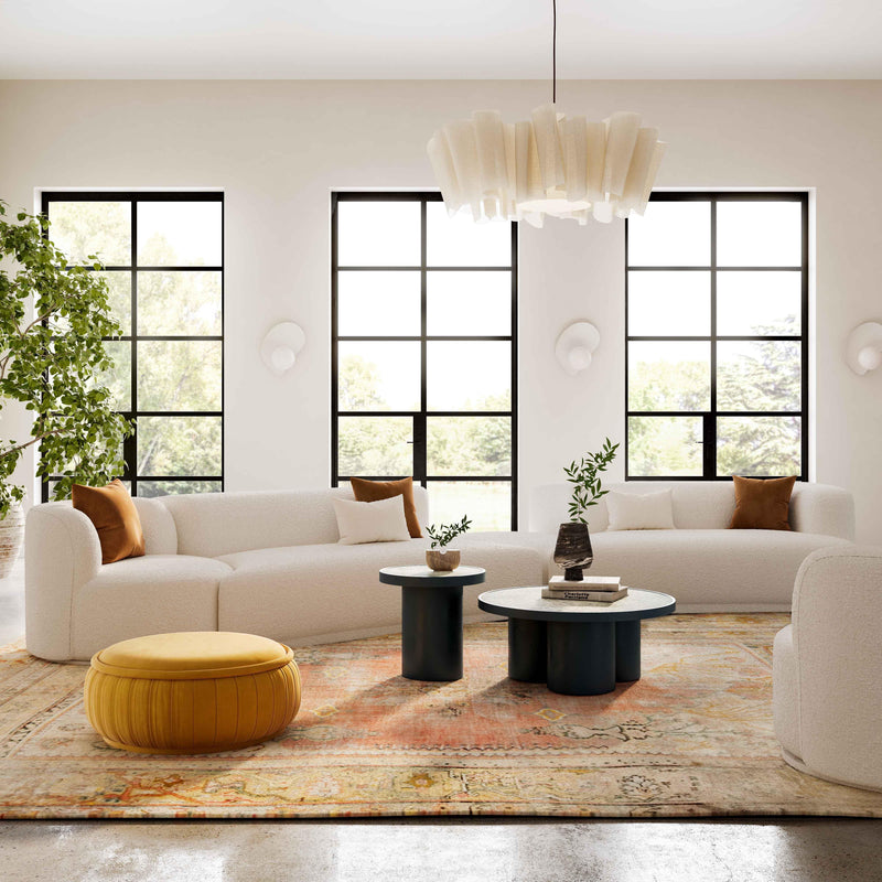 Fickle 4-Piece Cream Boucle Modular Sectional