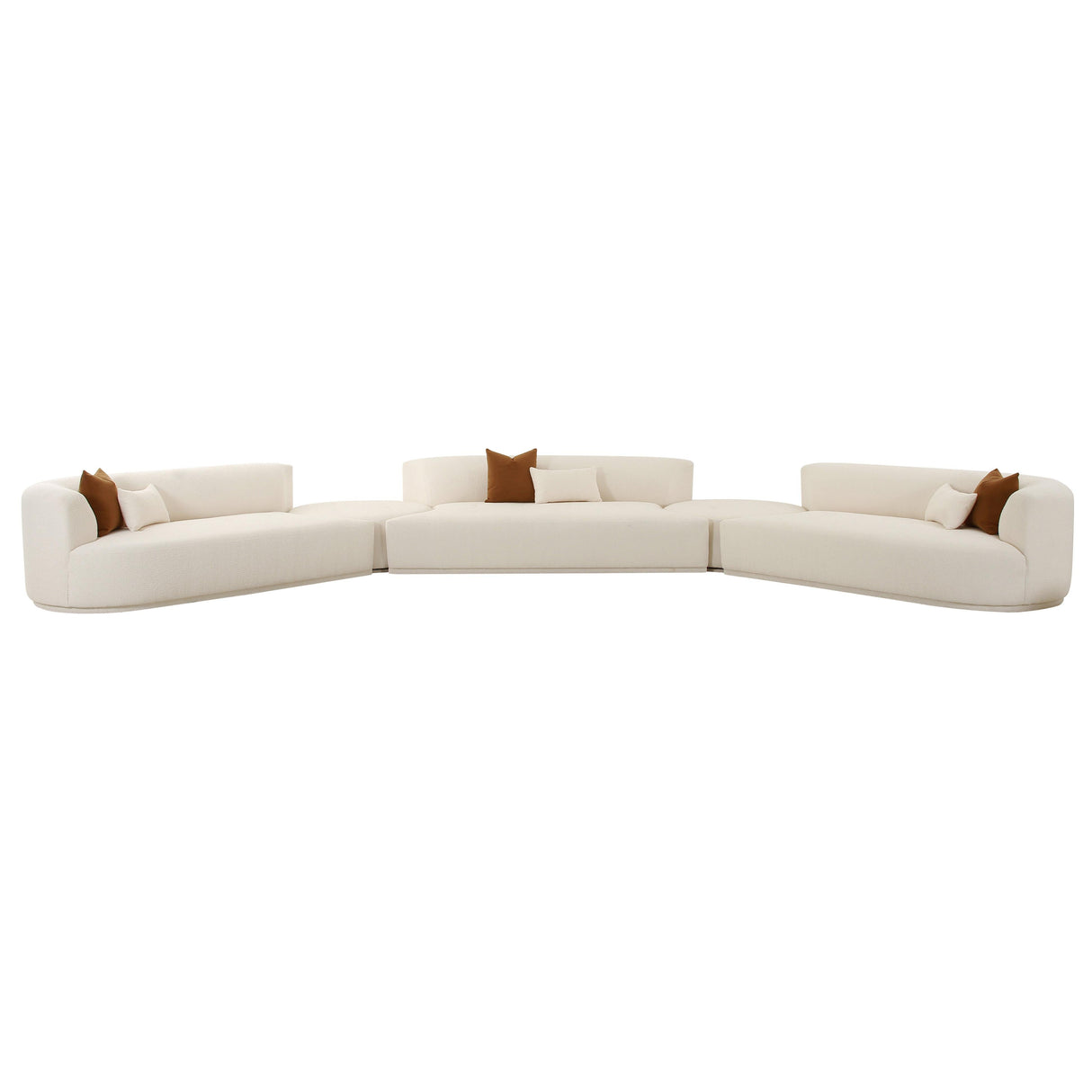 Fickle 5-Piece Cream Boucle Modular Sectional