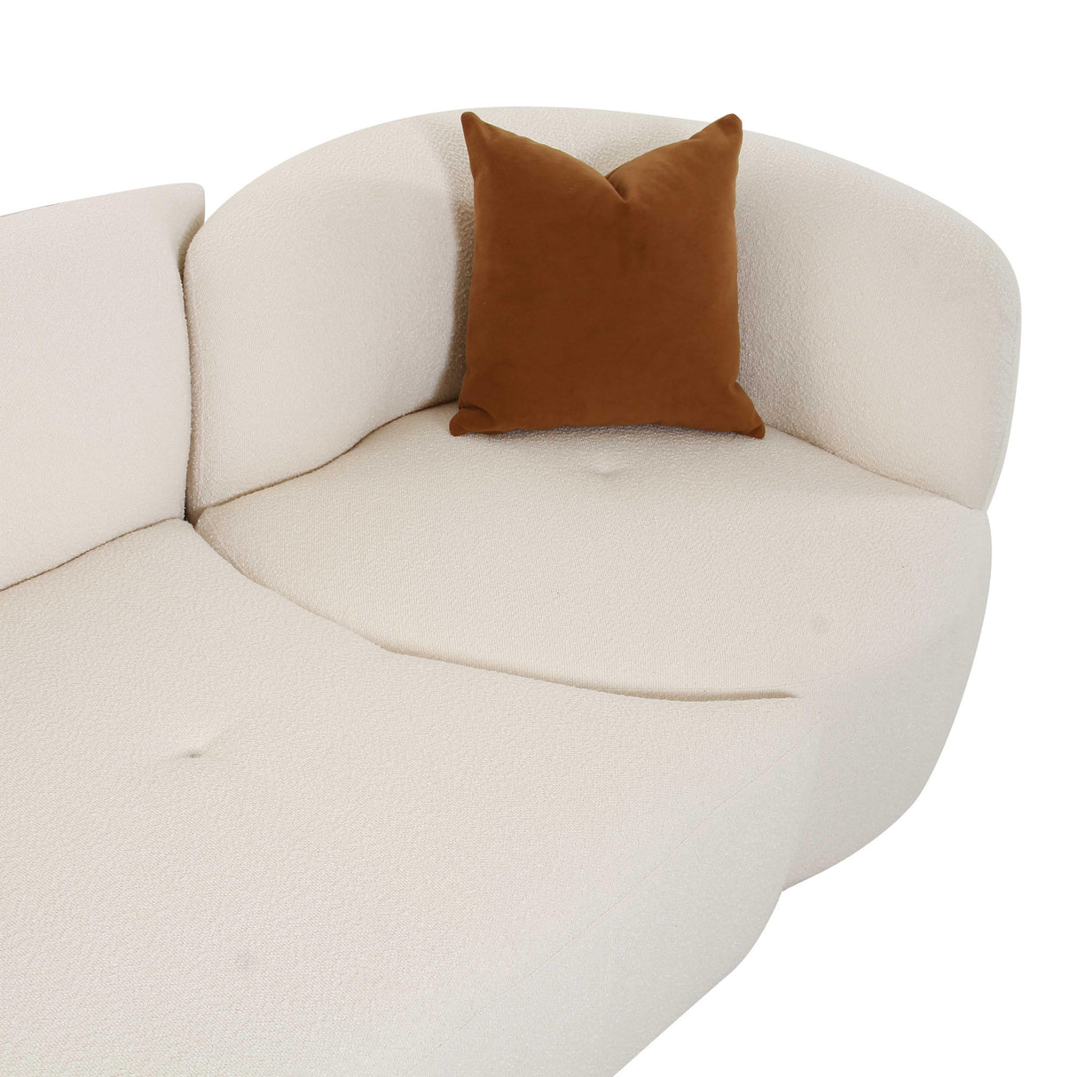 Fickle Cream Boucle 2-Piece Modular Sofa
