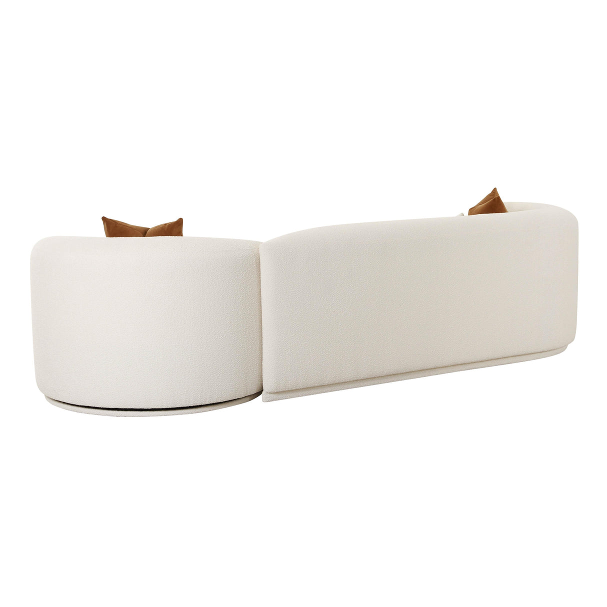 Fickle Cream Boucle 2-Piece Modular Sofa