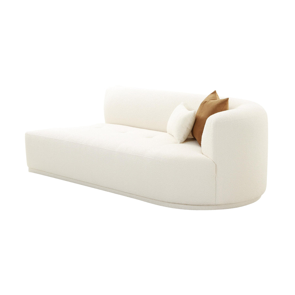 Fickle 82.5" Cream Performance Boucle Modular Loveseat - View 10