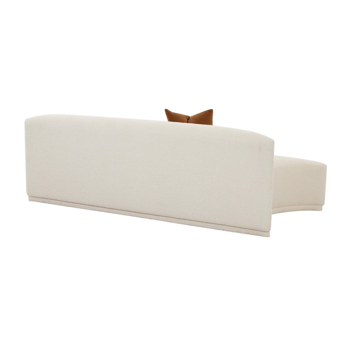 Fickle 84" Cream Performance Boucle Modular Armless Loveseat - View 4