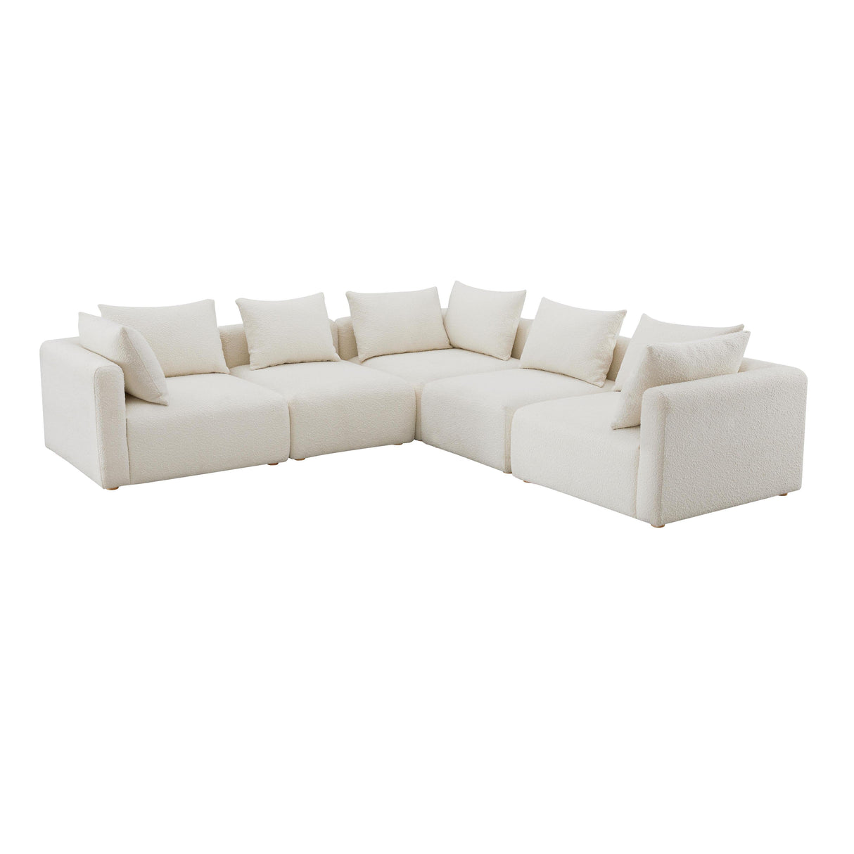 Hangover 5-Piece Cream Boucle Modular L-Sectional