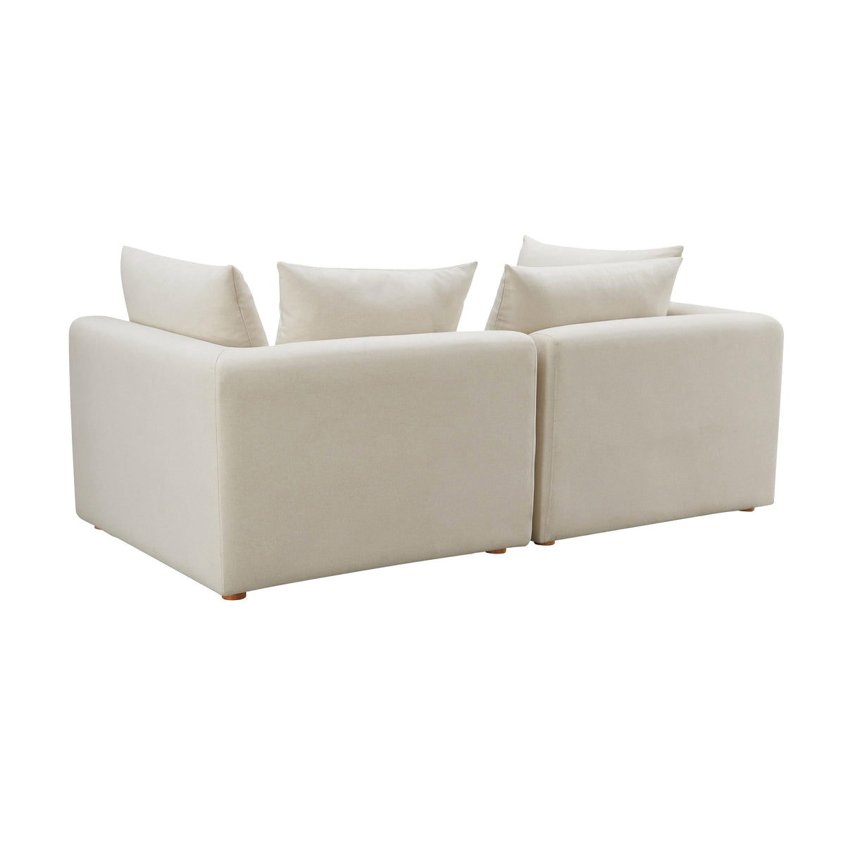 Hangover 81" Cream Performance Linen Loveseat