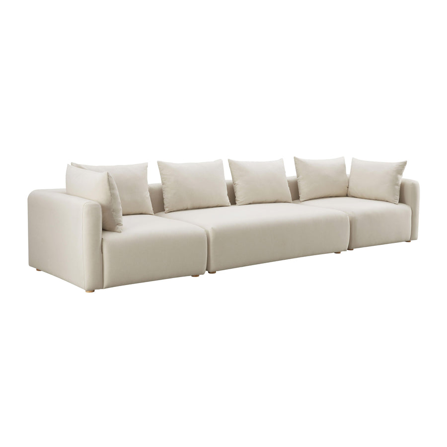 Hangover 145" Cream Performance Linen Long Sofa