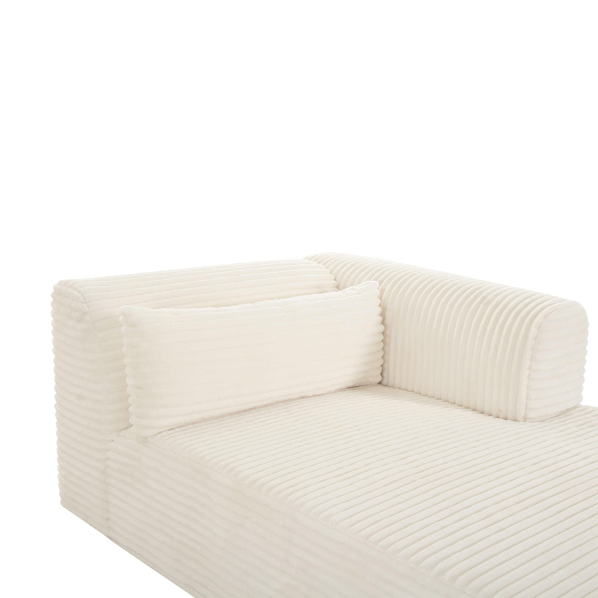 Tarra 71" Fluffy Oversized Performance Corduroy Modular Chaise - View 5