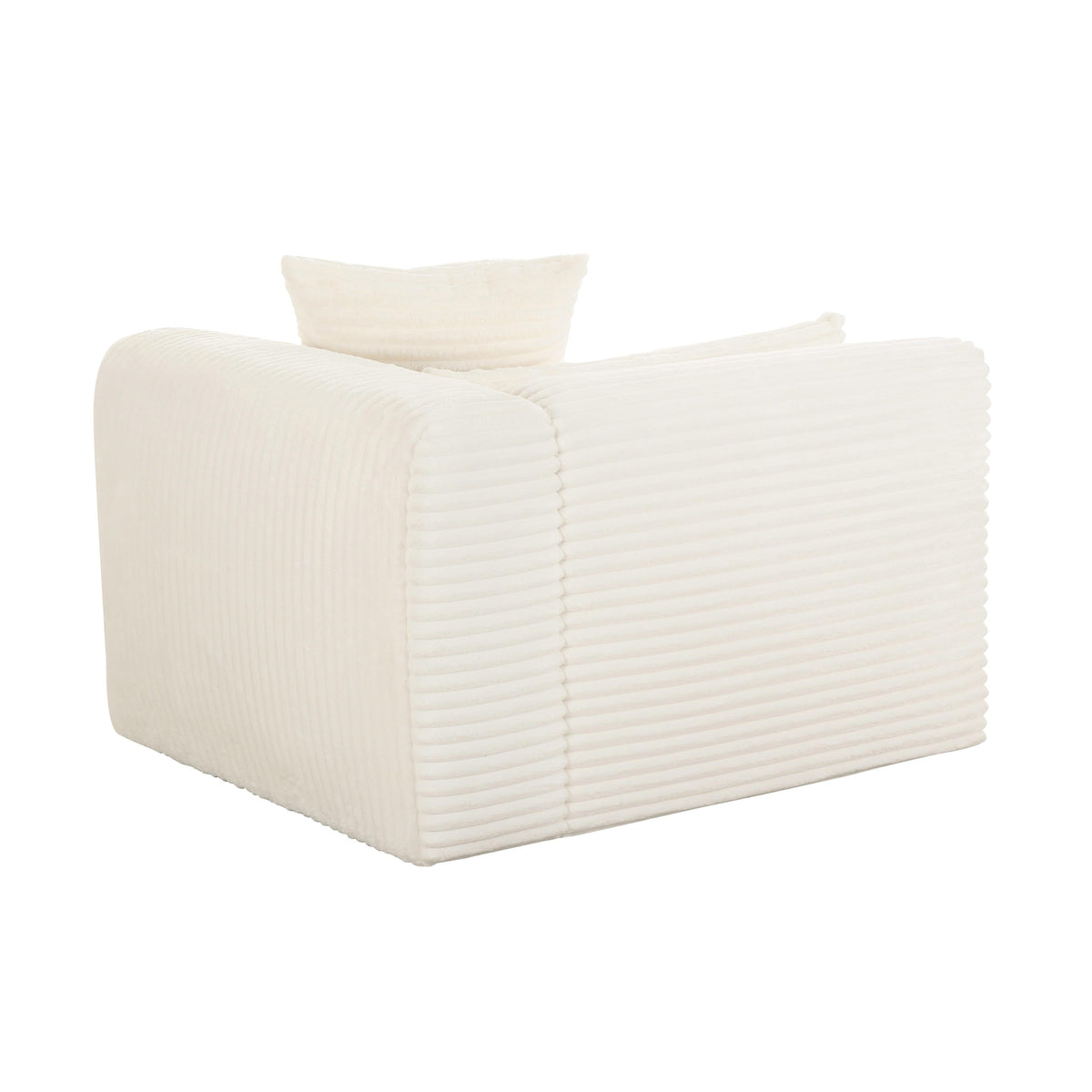 Tarra Fluffy Oversized Performance Corduroy Modular Corner Chair - View 4