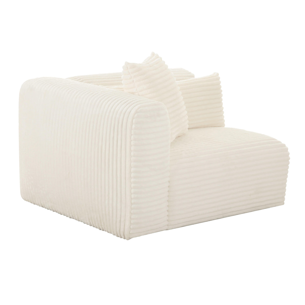 Tarra Fluffy Oversized Performance Corduroy Modular Corner Chair - View 10