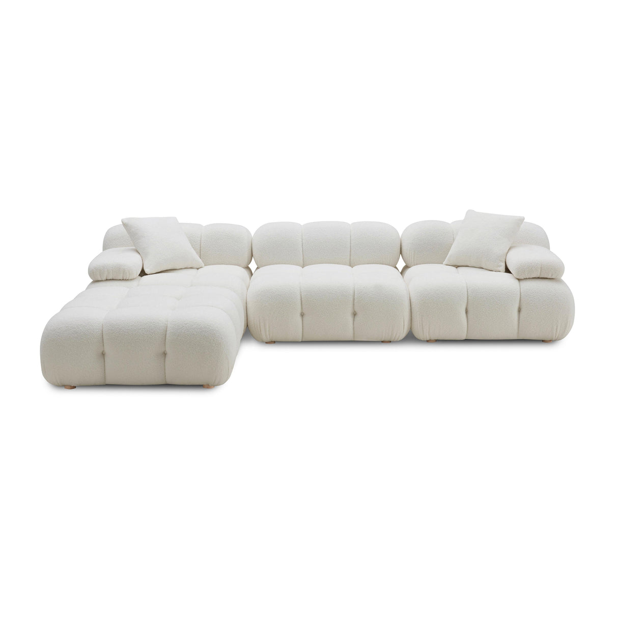 Calliope 4-Piece Vegan Shearling Modular Sectional