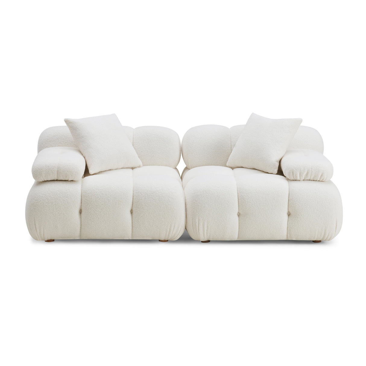 Calliope 79" Vegan Shearling Modular Loveseat