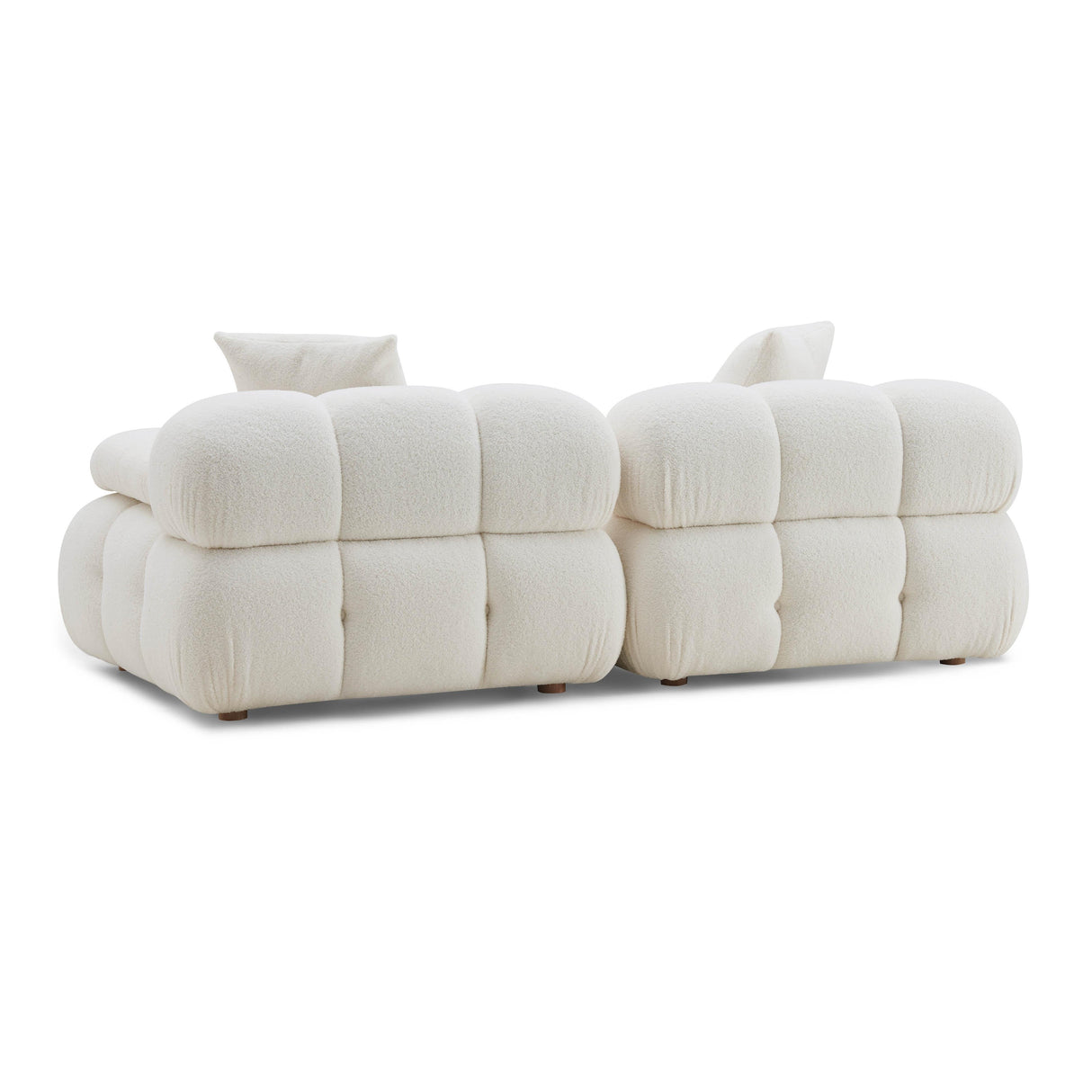 Calliope 79" Vegan Shearling Modular Loveseat