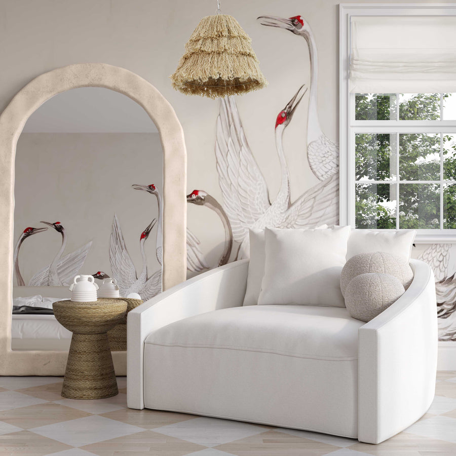 Hanim 54" Cream Performance Fabric Daybed