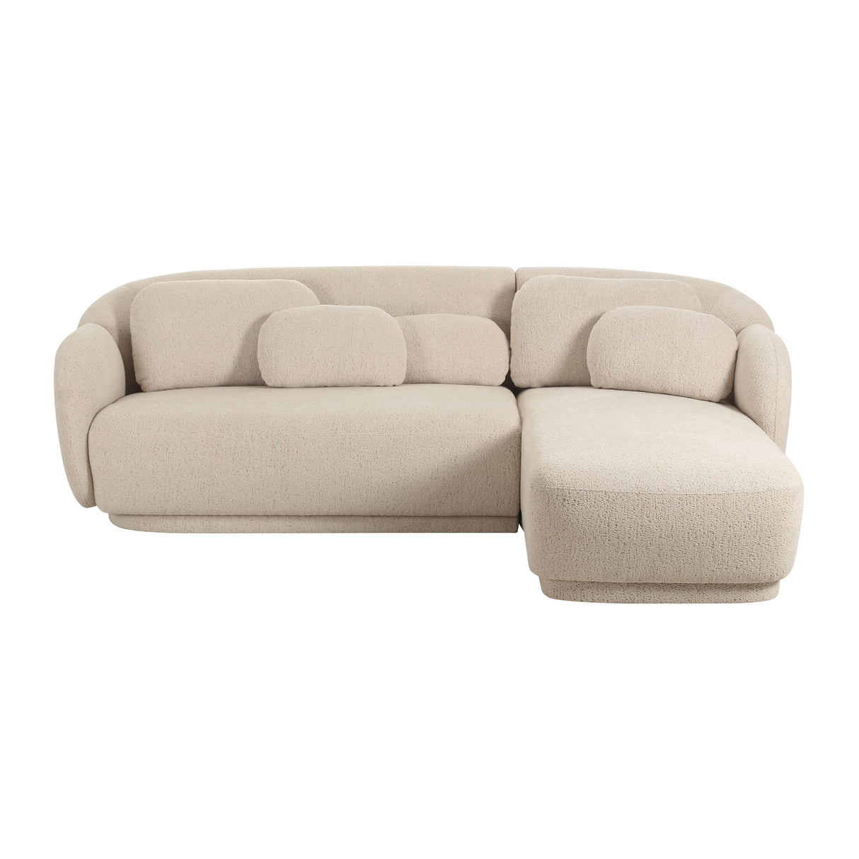 Misty 2-Piece Cream Boucle L-Shaped Sectional